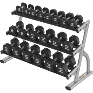 Three-Tier Short Saddle Dumbbell Rack