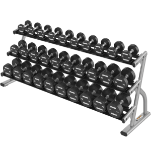 Three-Tier Long Saddle Dumbbell Rack
