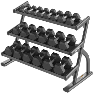ion serija 3 tier hex dumbbell rack